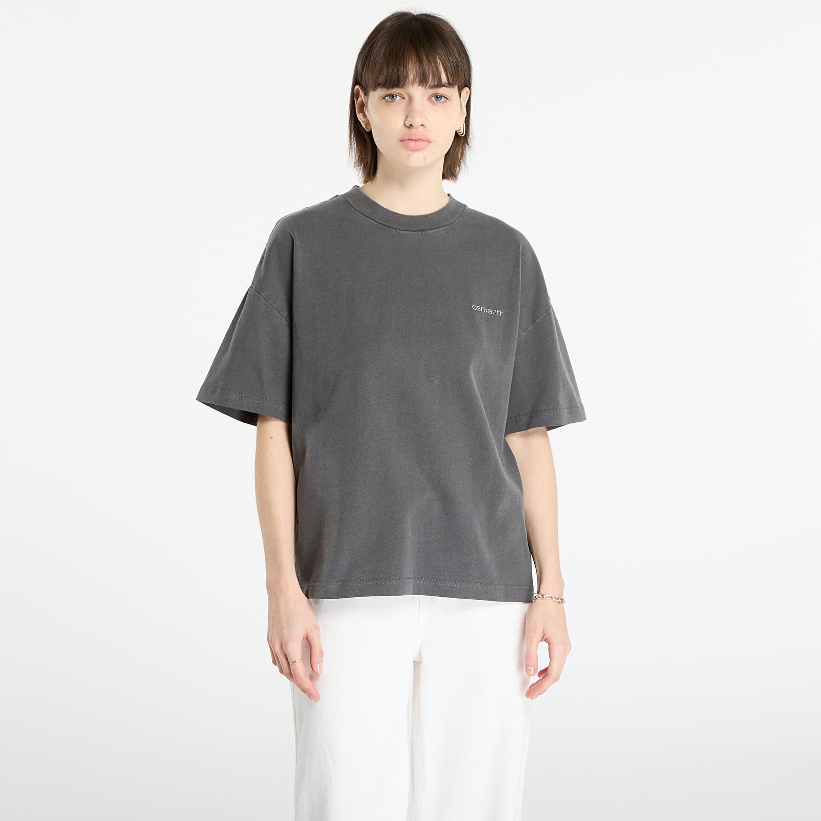 T-shirt Carhartt WIP S/S Benton T-Shirt UNISEX Graphite Garment Dyed L