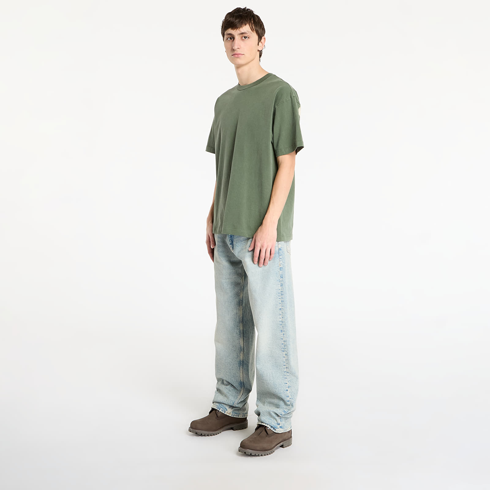 Pánske tričká Carhartt WIP S/S RGGD T-Shirt UNISEX Opuntia Garment Dyed