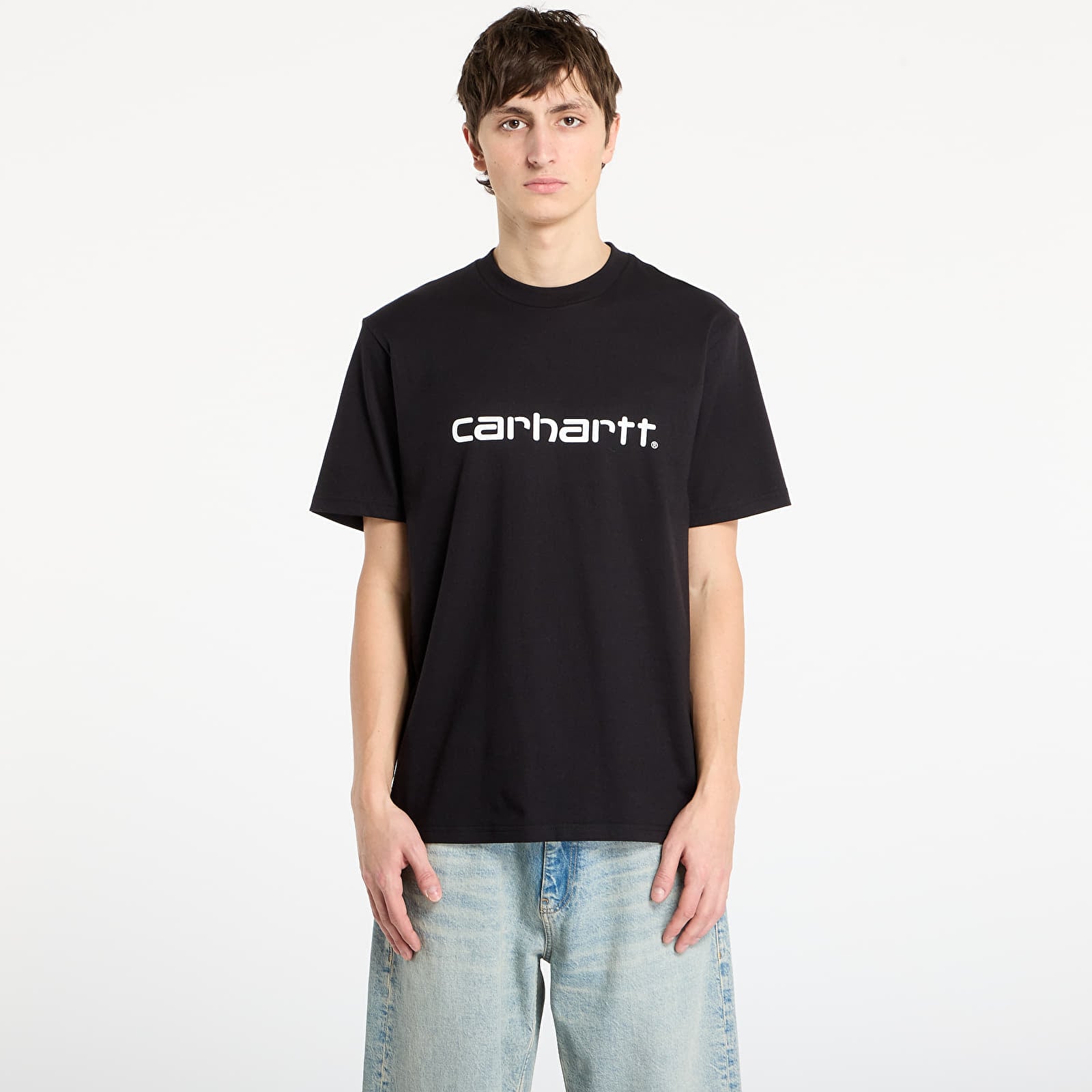 T-Shirts Männer Carhartt WIP S/S Script T-Shirt Black/ White