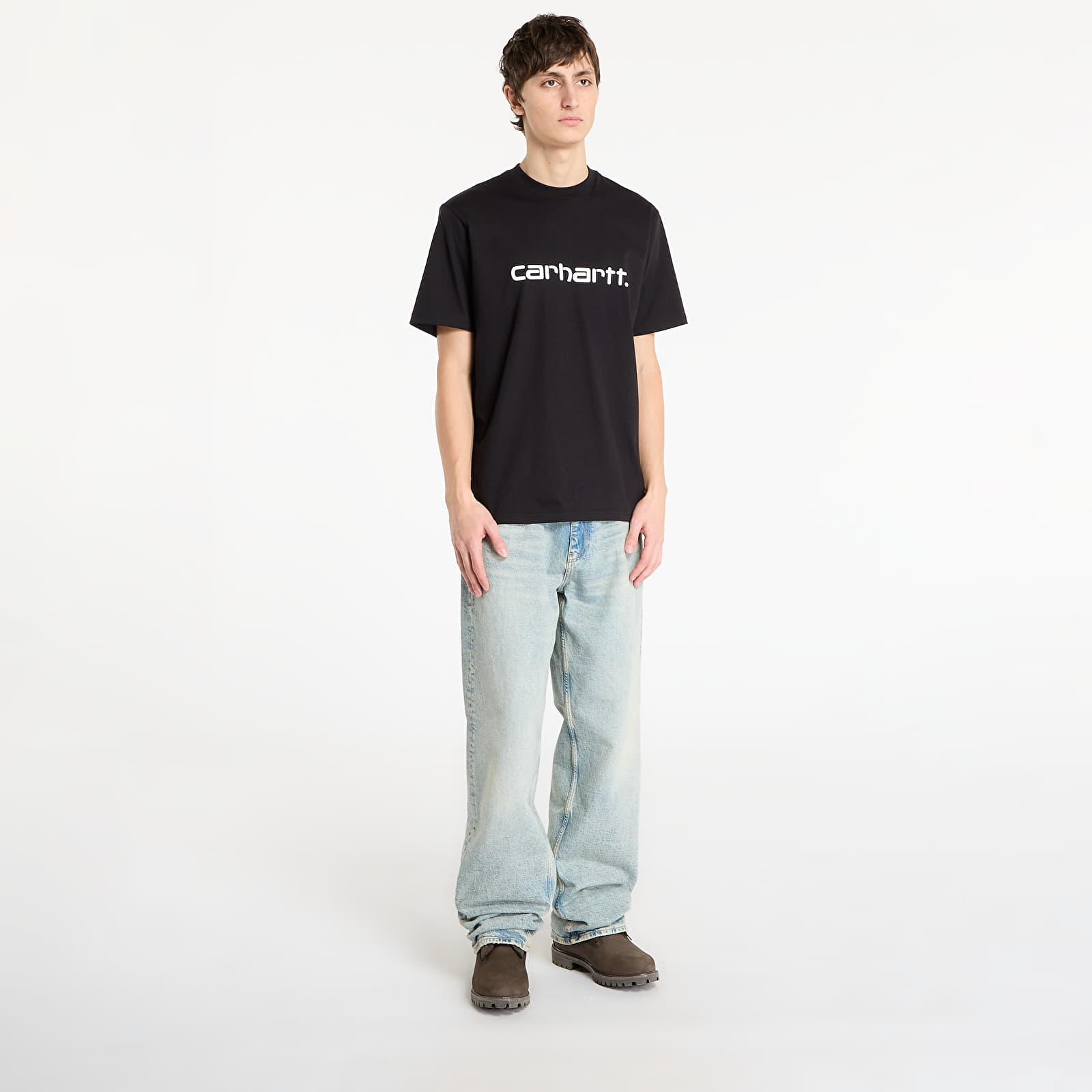 T-Shirts Männer Carhartt WIP S/S Script T-Shirt Black/ White