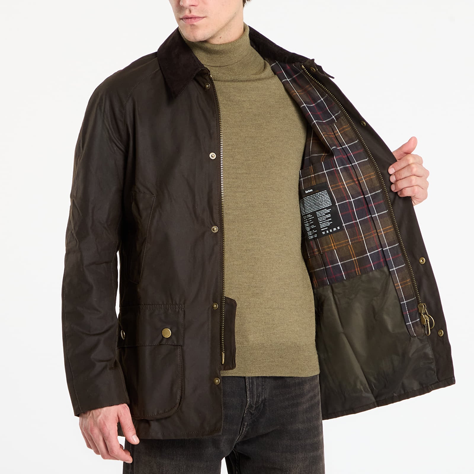Joped Barbour Ashby Wax Jacket Olive