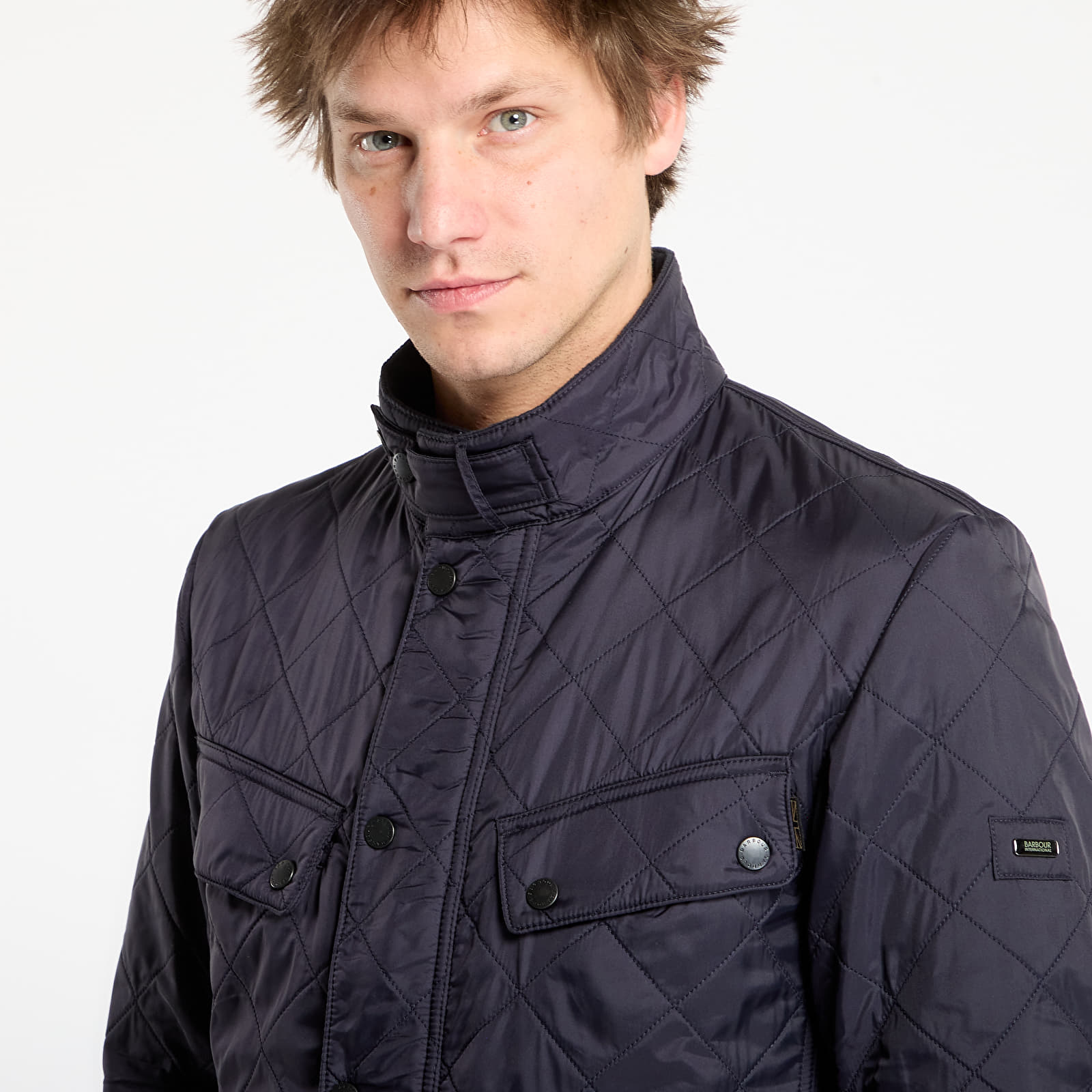 Meeste jakid Barbour International Ariel Polarquilt Jacket Navy
