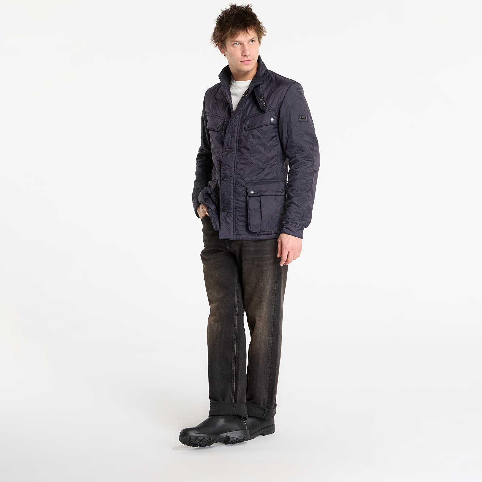 Meeste jakid Barbour International Ariel Polarquilt Jacket Navy