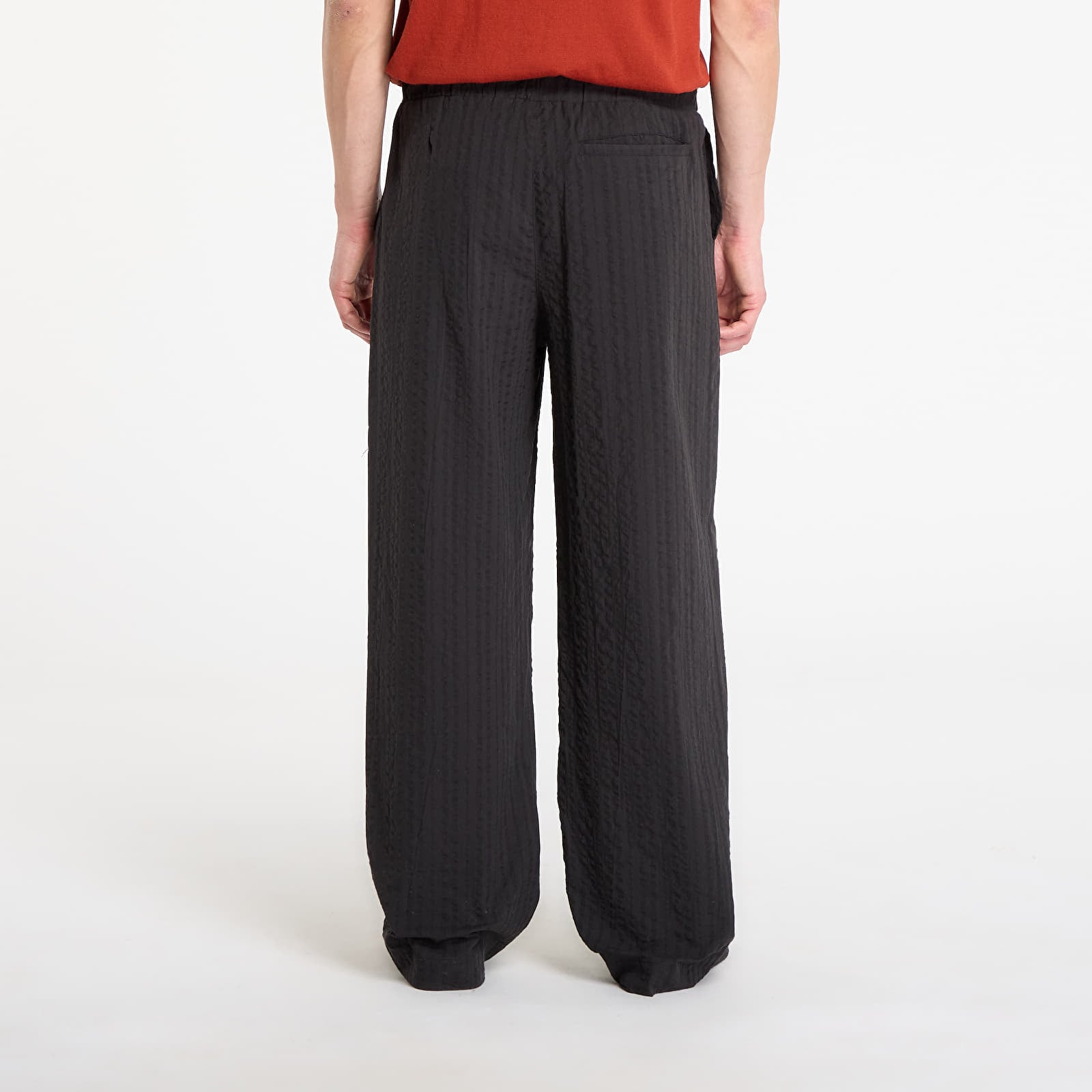 Брюки Urban Classics Loose Seersucker Pants Black