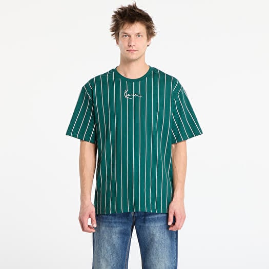 T-shirt Karl Kani Small Signature Essential Pinstripe Tee Green