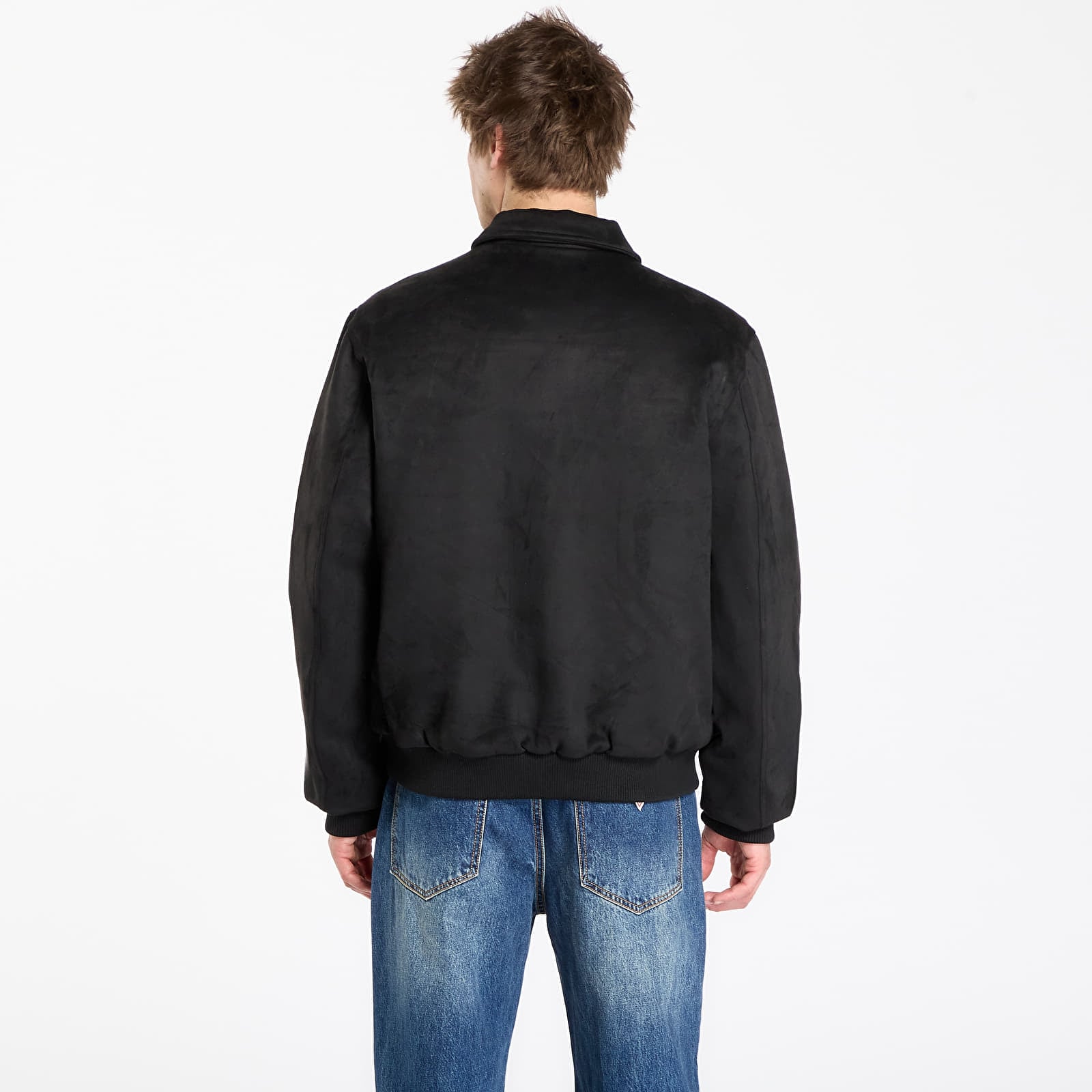 Jacken Karl Kani Legacy Faux Suede Bowling Jacket Black