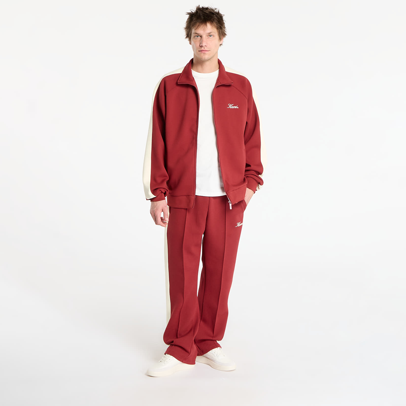 Dressid Karl Kani Sidestripe Trackpants Red