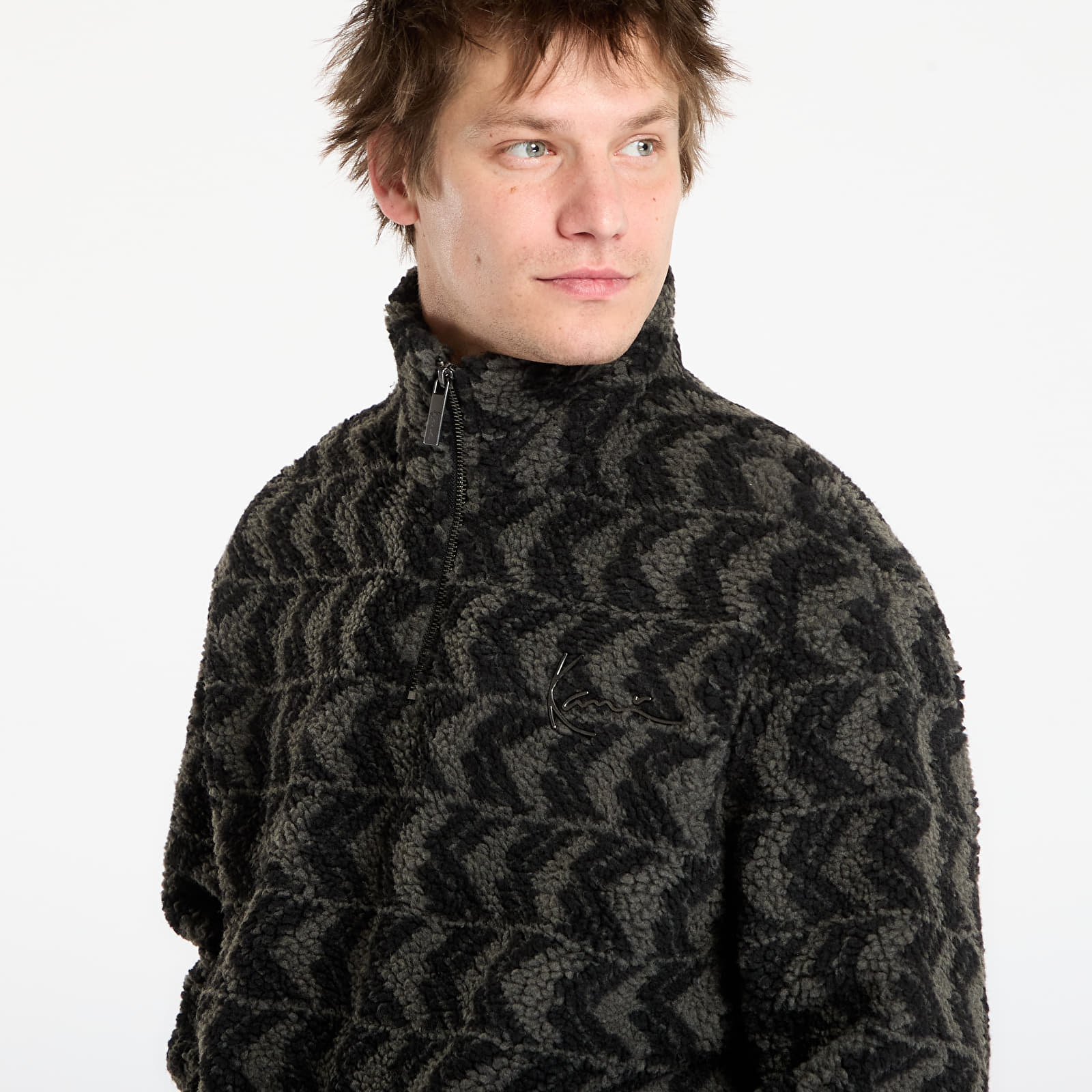 Sweatshirts Karl Kani Metal Signature Monogram Teddy Troyer Black