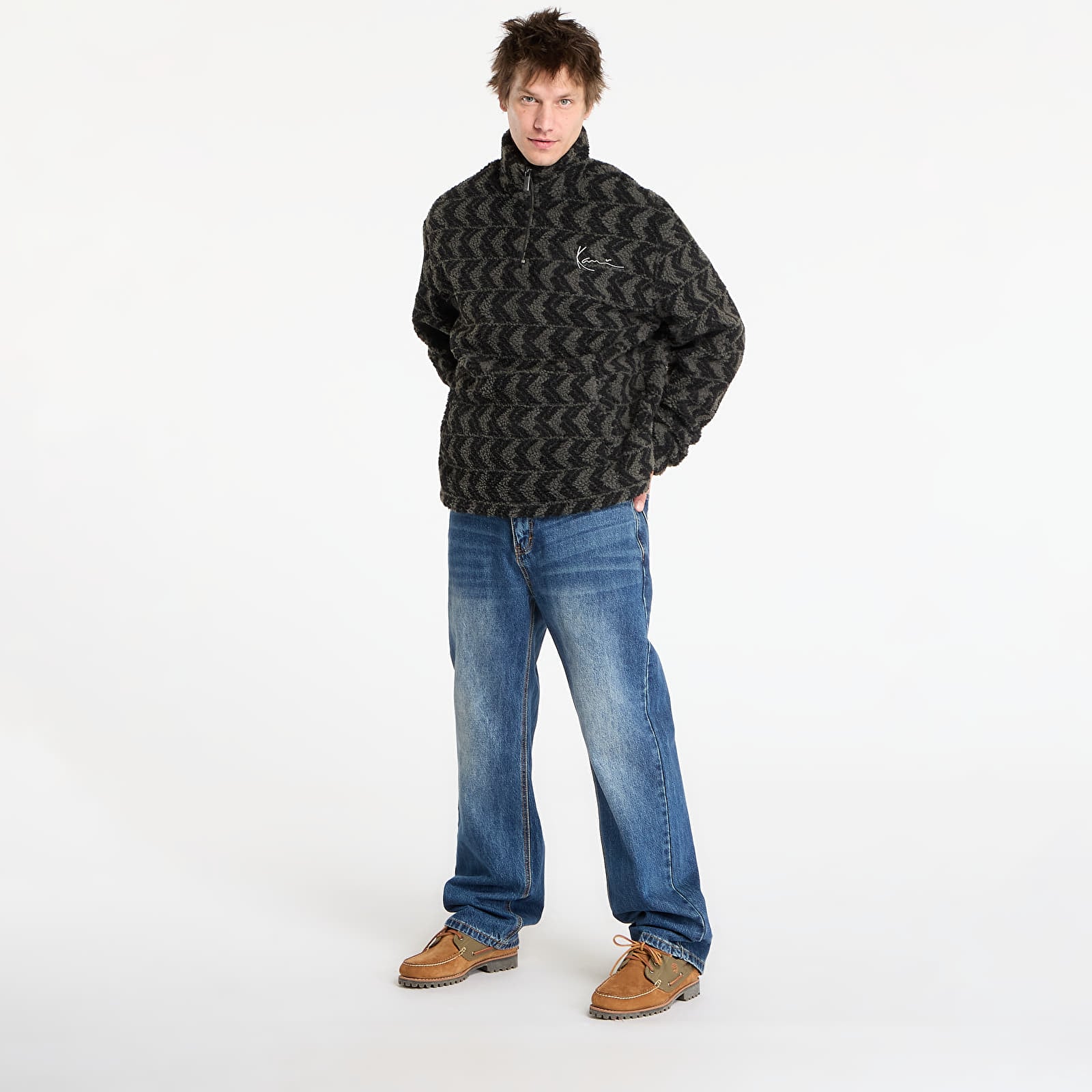 Sweatshirts Karl Kani Metal Signature Monogram Teddy Troyer Black