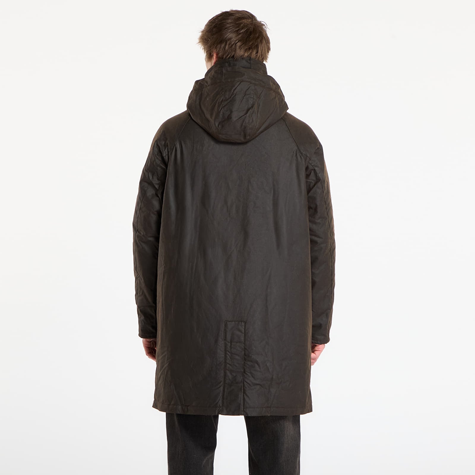 Joped Barbour Beaudale Wax Trench Coat Dark Brown