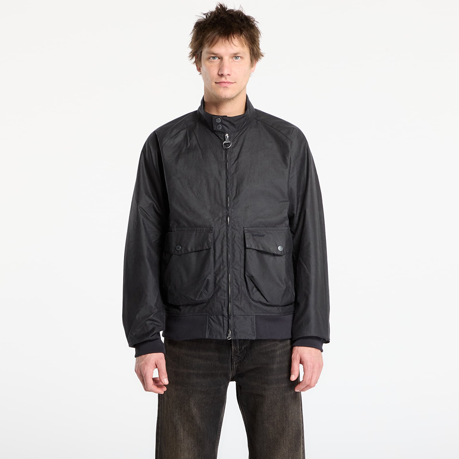 Joped Barbour Modern Royston Wax Jacket Black
