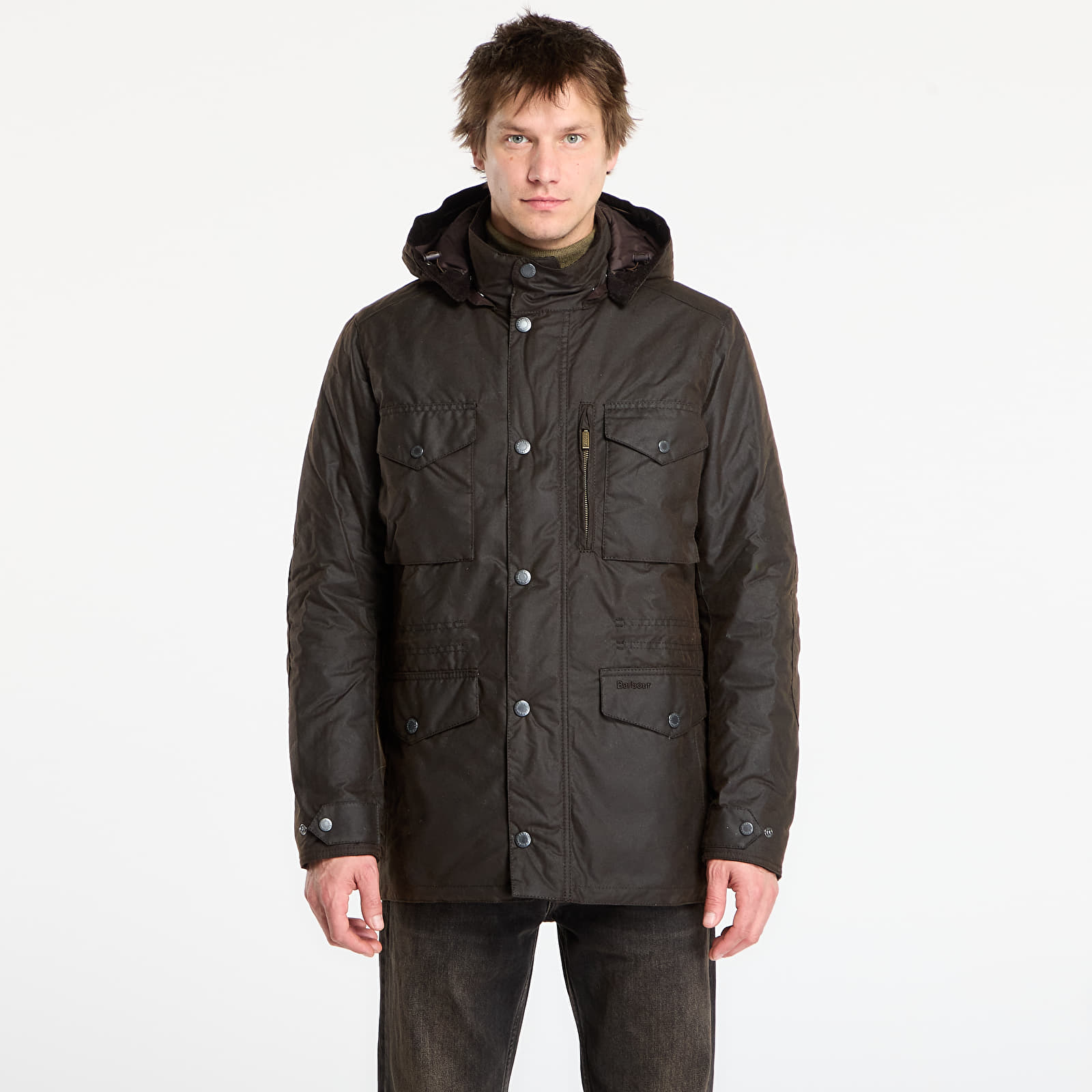Meeste jakid Barbour Winter Sapper Wax Jacket Black