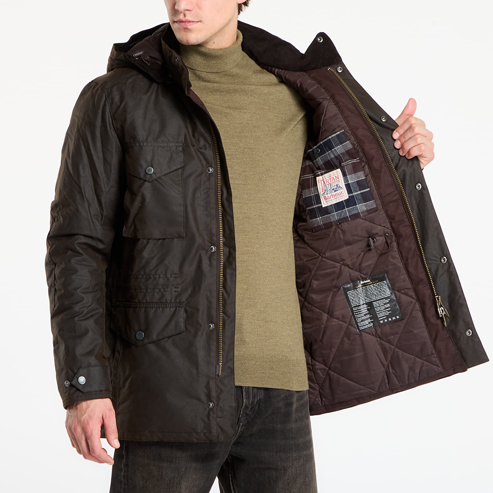 Meeste jakid Barbour Winter Sapper Wax Jacket Black