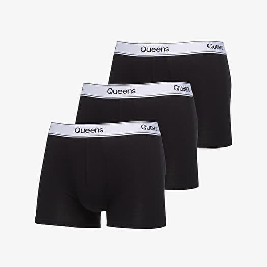 Queens Mens Boxers 3-Pack Black