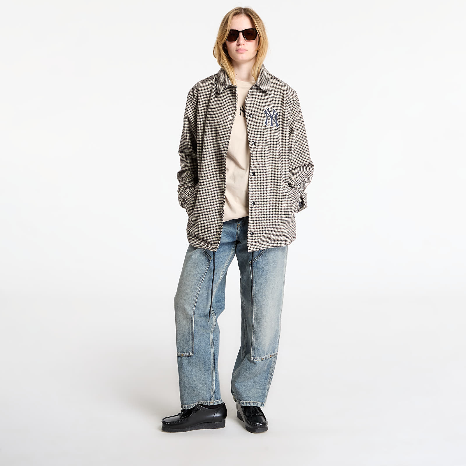 Herrenjacken New Era MLB New York Yankees Check Coaches Jacket UNISEX Dau