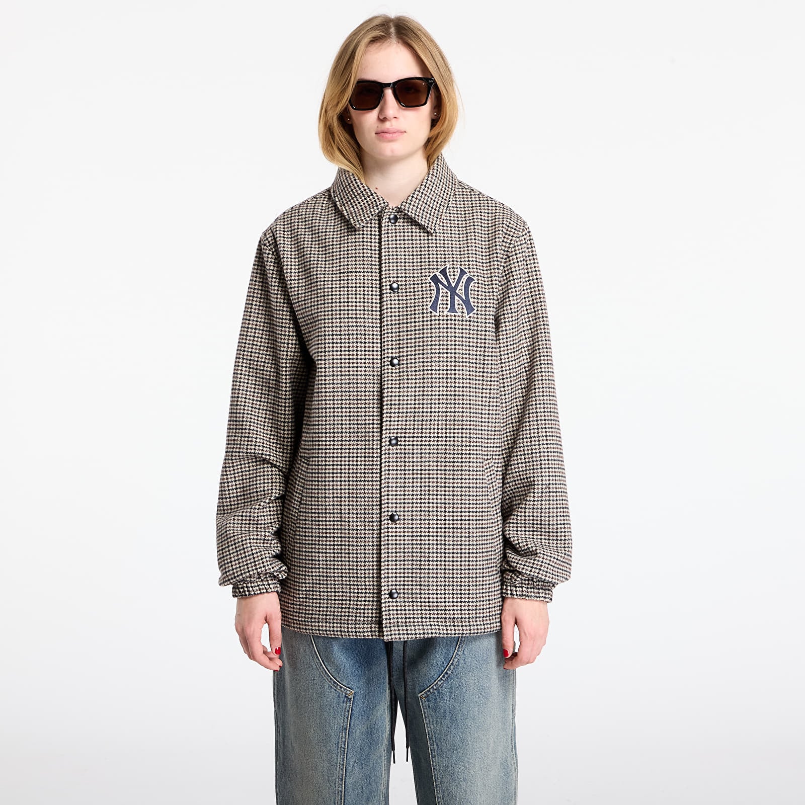 Herrenjacken New Era MLB New York Yankees Check Coaches Jacket UNISEX Dau