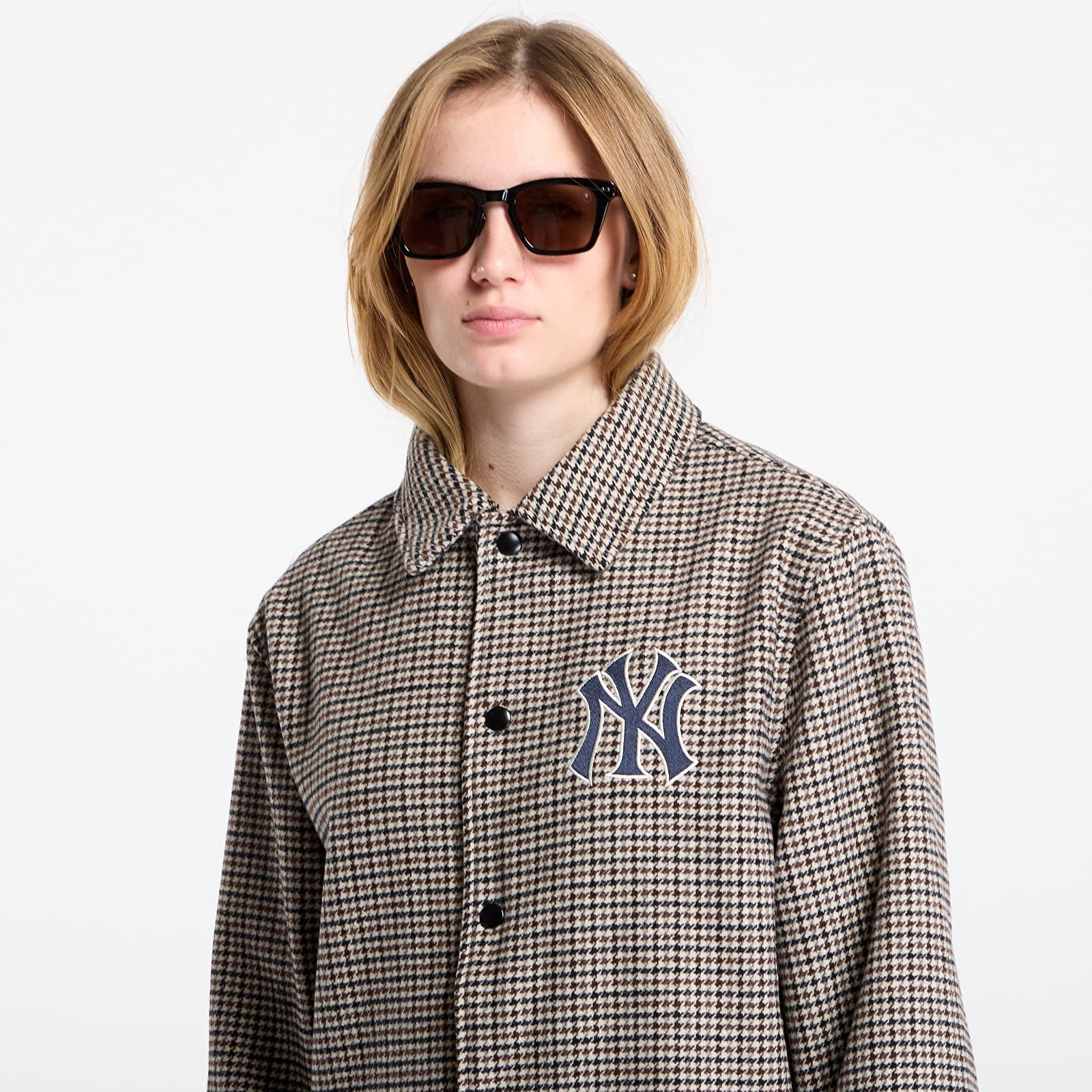Herrenjacken New Era MLB New York Yankees Check Coaches Jacket UNISEX Dau