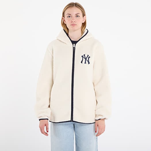 Jachetă New Era MLB Hooded Sherpa New York Yankees UNISEX Off White