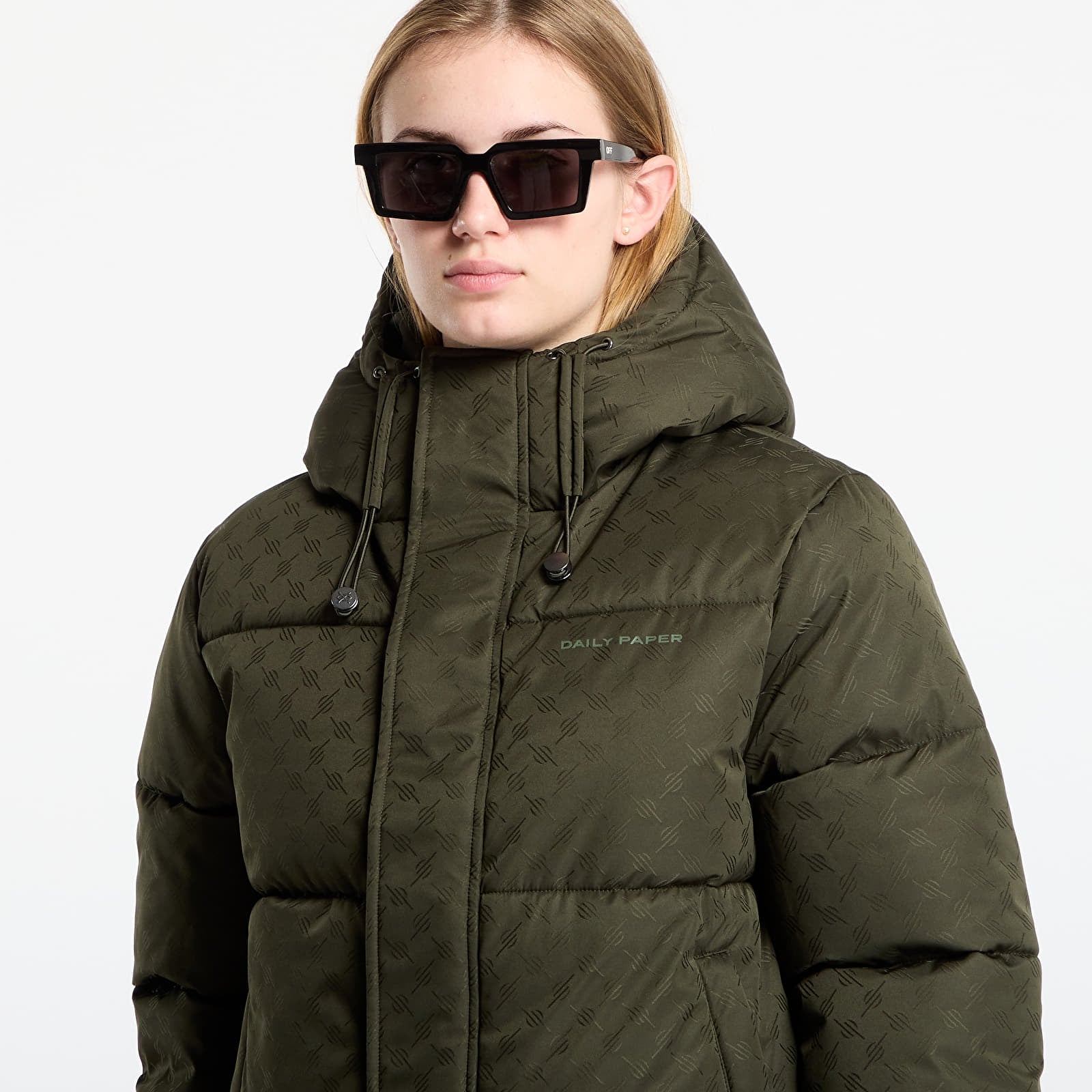 Herrenjacken Daily Paper Monogram Puffer Jacket UNISEX Rosin Green