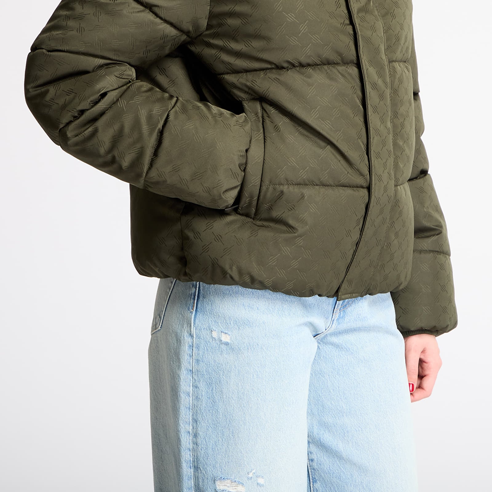 Herrenjacken Daily Paper Monogram Puffer Jacket UNISEX Rosin Green