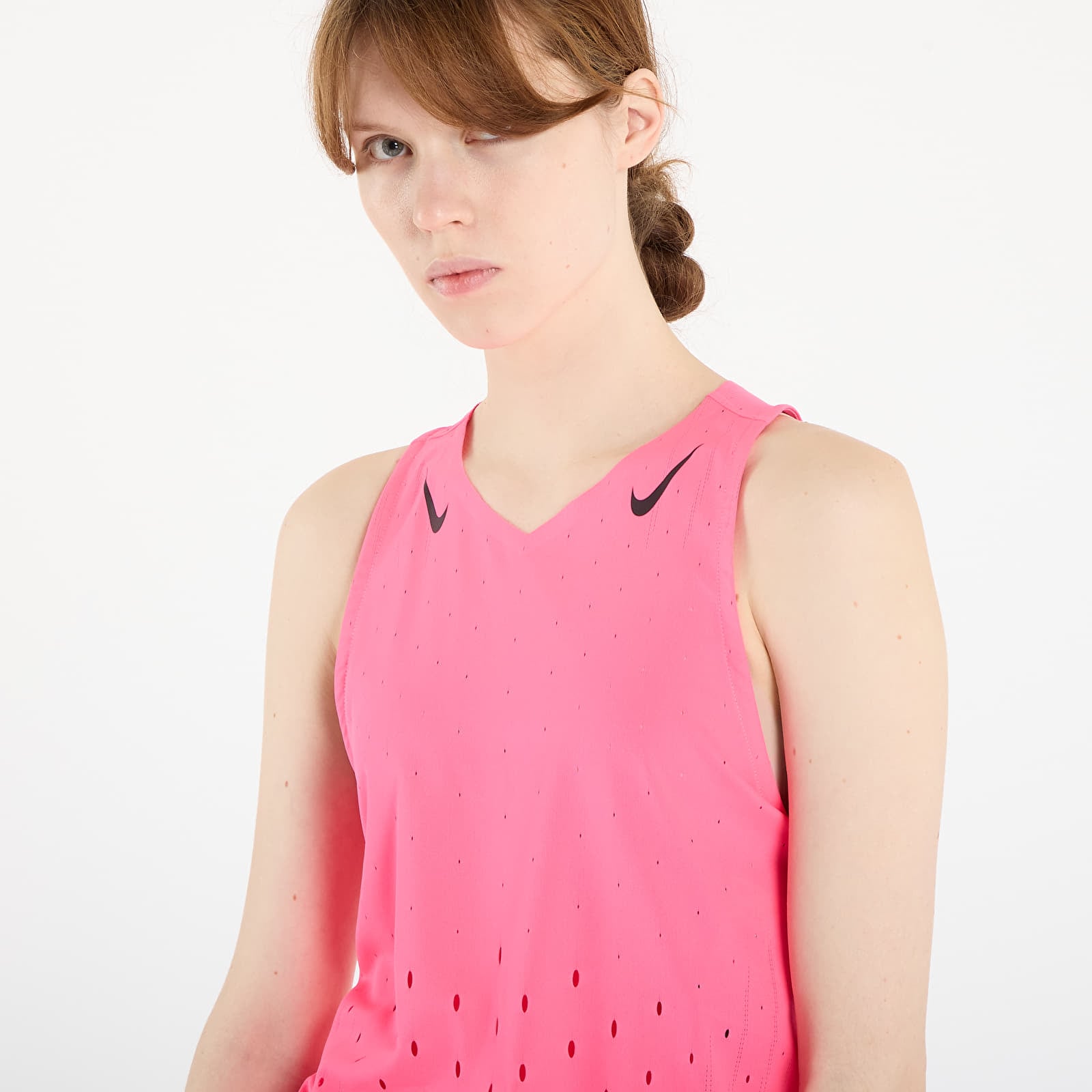 Women's tank tops Nike AeroSwift Women's Dri-FIT ADV Running Singlet Hyper Pink/ Black