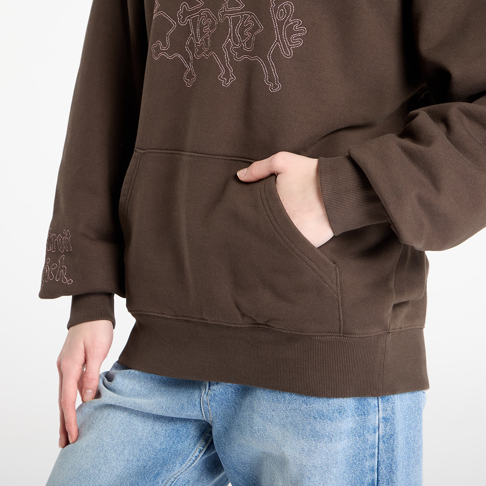 Herren-Sweatshirts Carhartt WIP Hooded Hackwork Sweat Vitola/ Glassy Pink