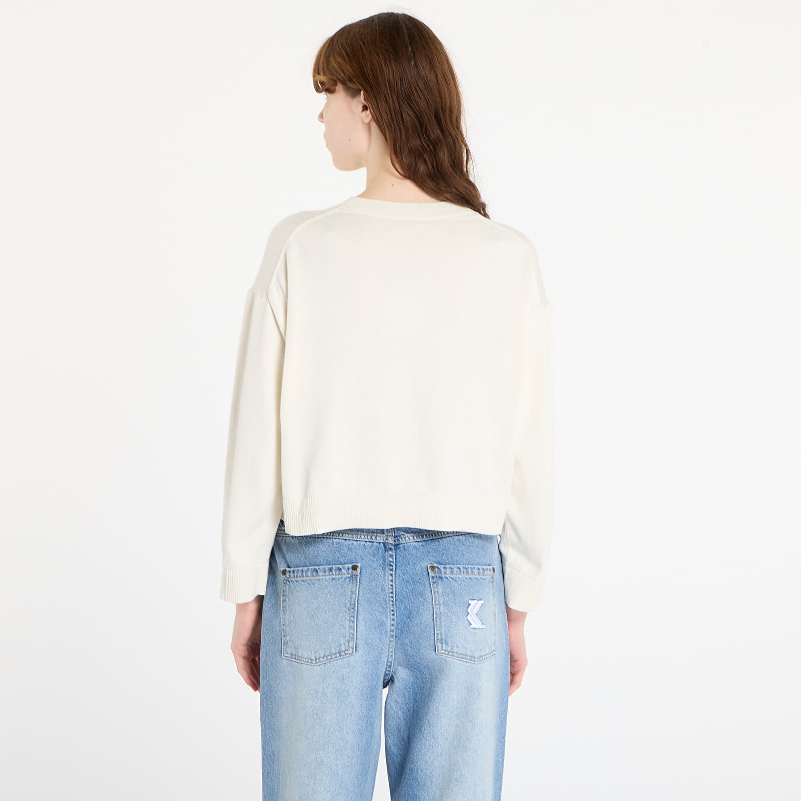 Women's Sweaters Calvin Klein Jeans Long Sleeve Smooth Sweater White