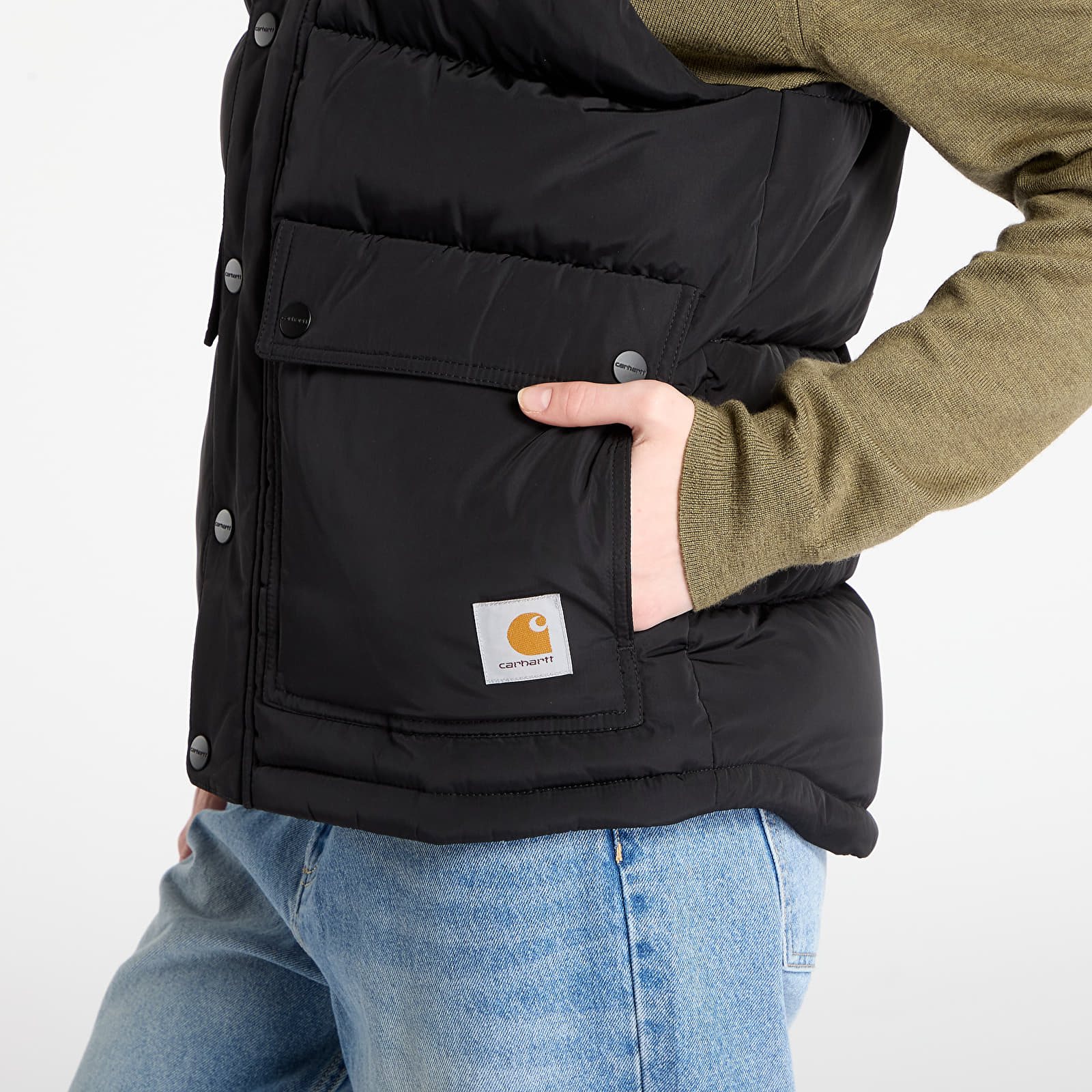 Pánske vesty Carhartt WIP Brent Vest UNISEX Black