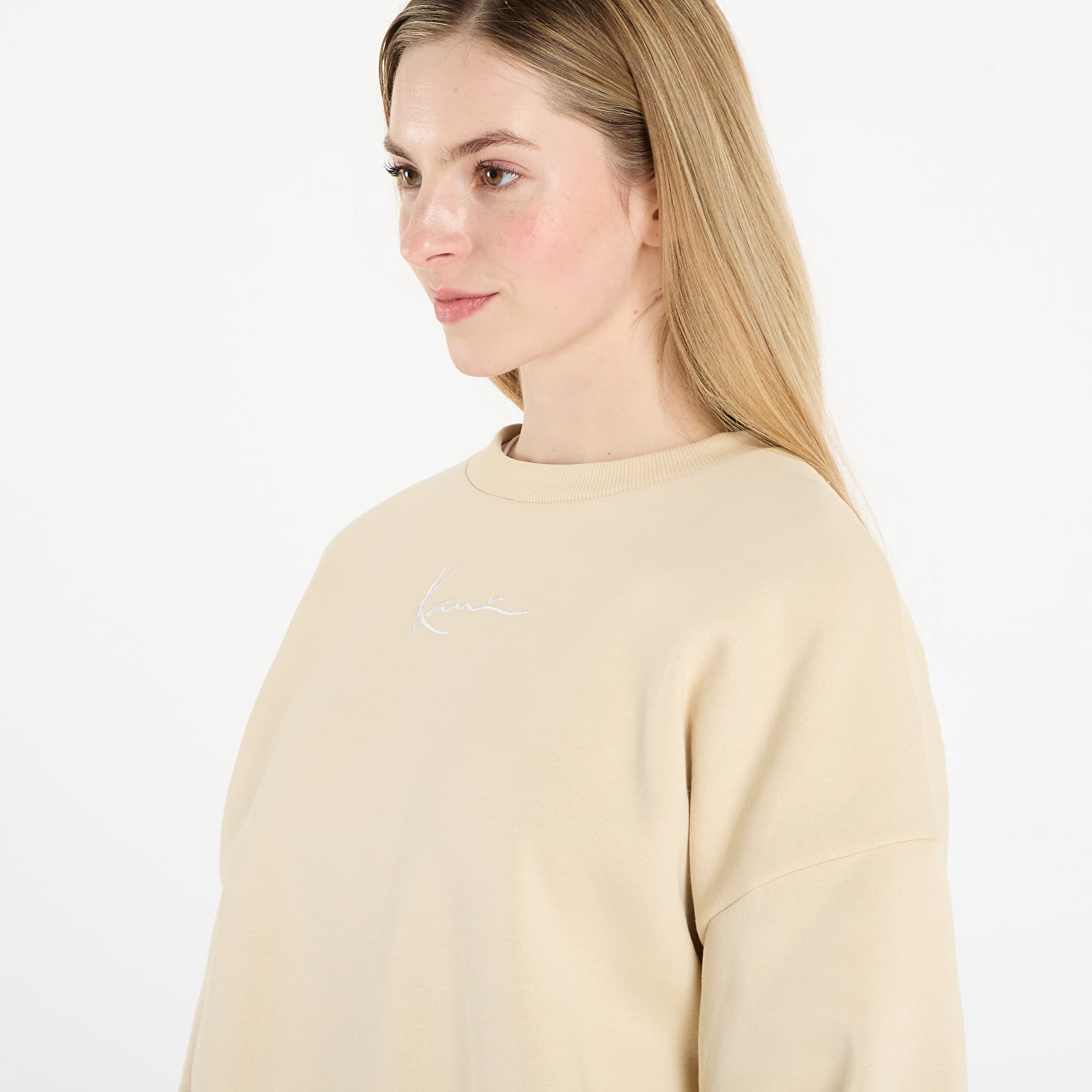 Hoodies and sweatshirts  Karl Kani Small Signature Essential OS Crew Beige