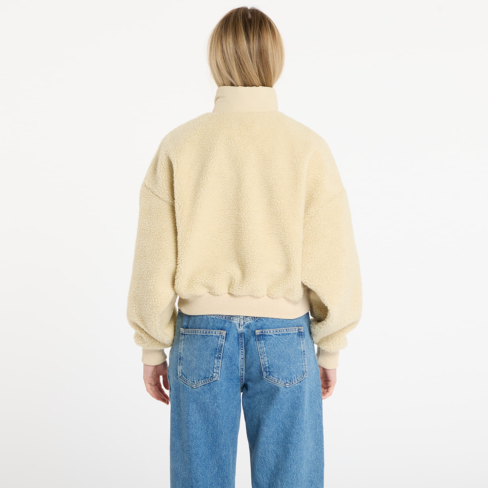 Jacken Karl Kani OG Crop Teddy Bomber Jacket Beige