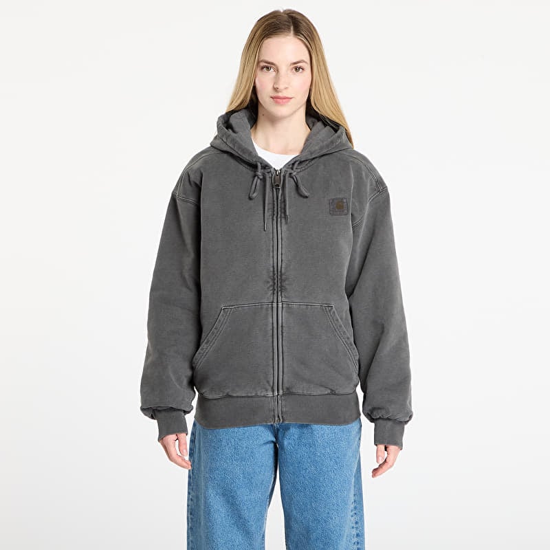 Sudadera Carhartt WIP Hooded Vista Jacket Black Garment Dyed