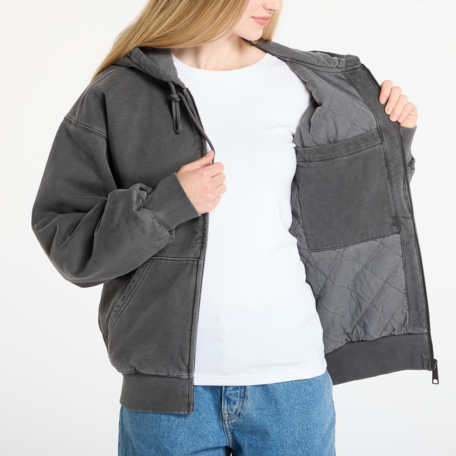 Суичърти Carhartt WIP Hooded Vista Jacket Black Garment Dyed