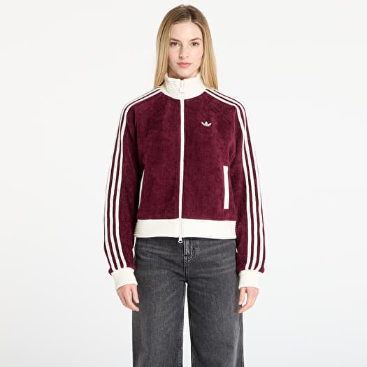 Sweatshirt adidas Velour Knit Track Top Maroon