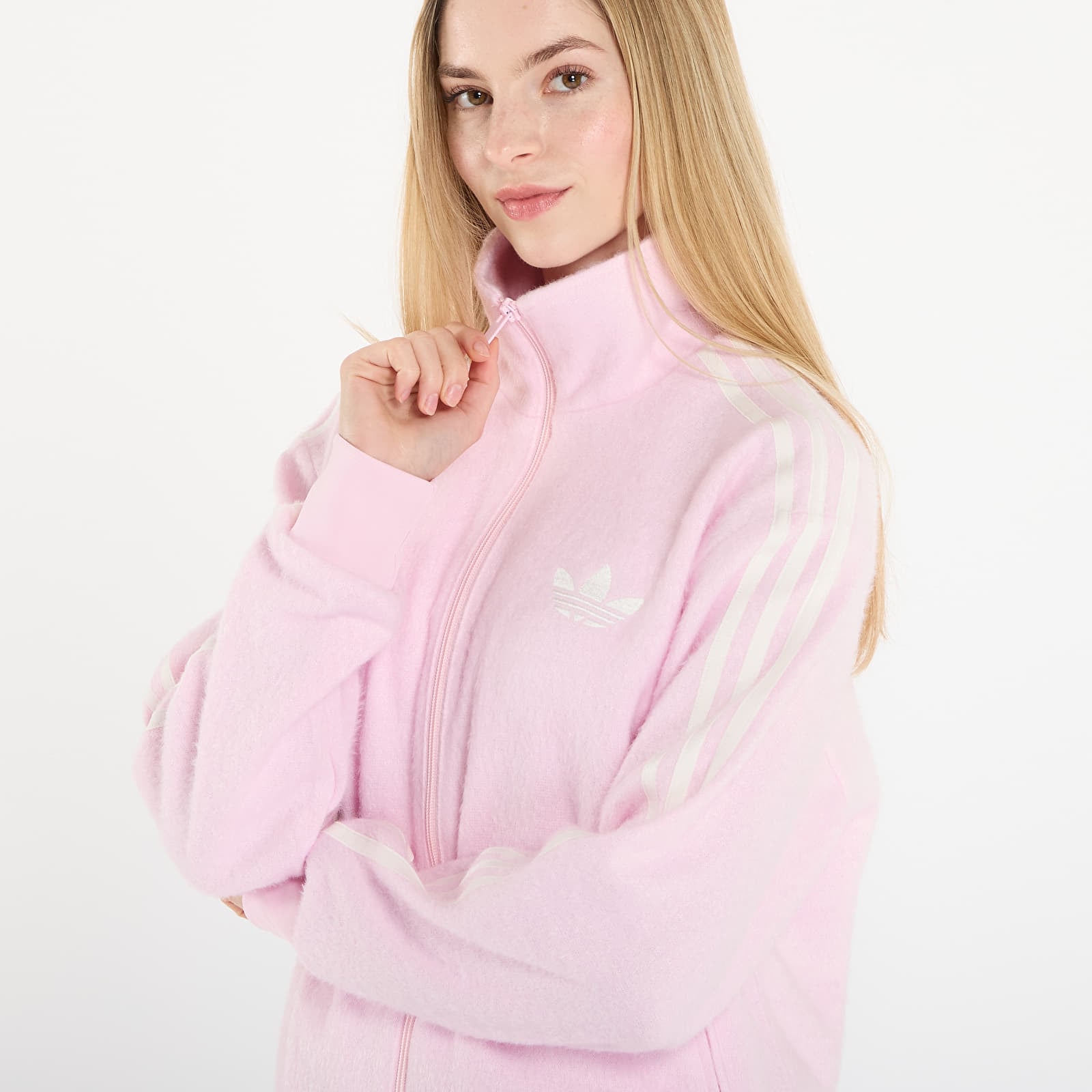 Sweatshirts für Frauen adidas Mohair Fb Track Top Clear Pink