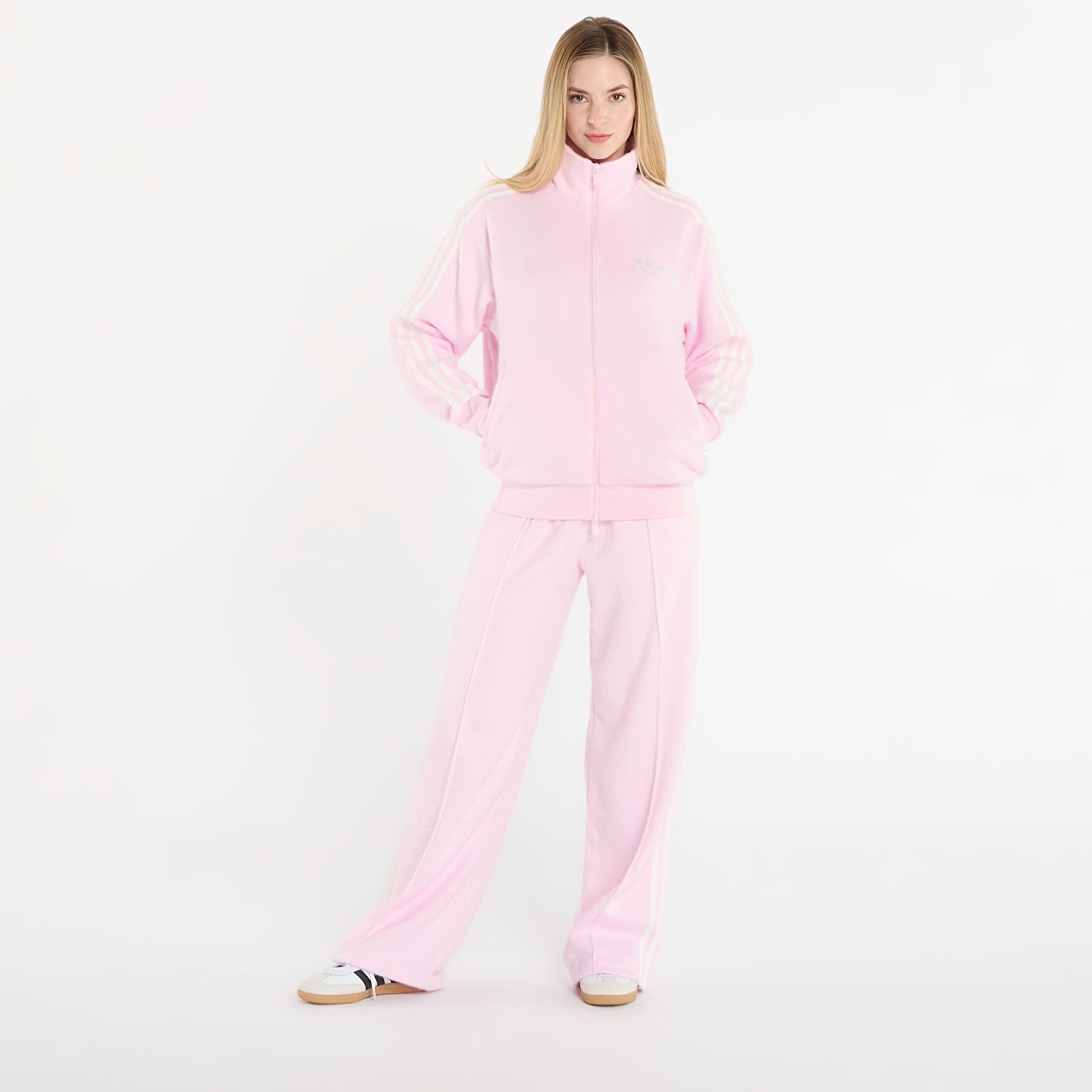 Sweatshirts für Frauen adidas Mohair Fb Track Top Clear Pink