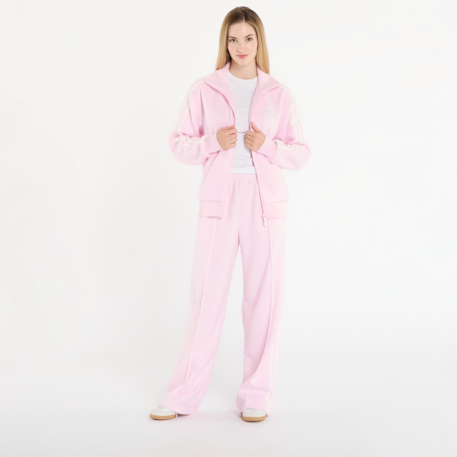 Hosen für Frauen adidas Mohair Fb Track Pants Clear Pink
