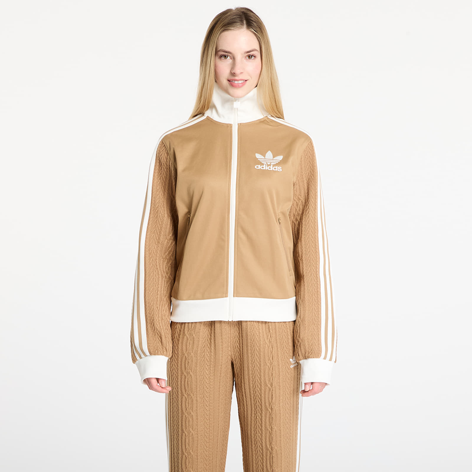 Sweatshirt adidas Knit Classic Track Top Cardboard L