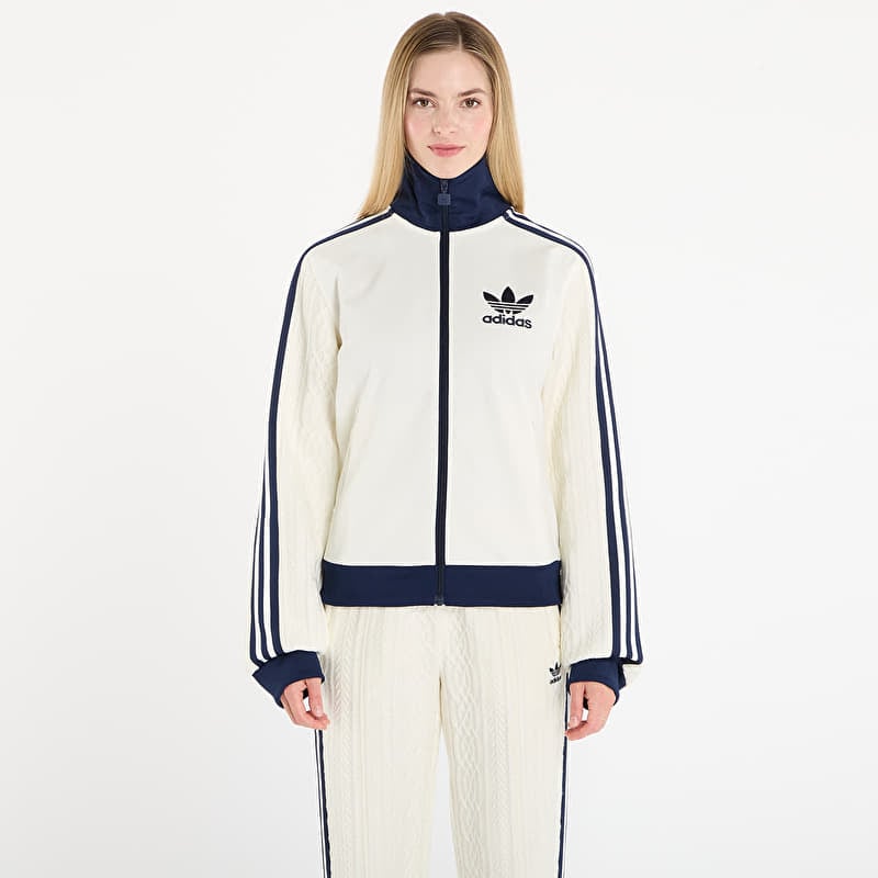  KNIT CLASSIC TRACK TOP オフホワイト Women's Sweatshirts adidas Knit Classic Track Top Off White