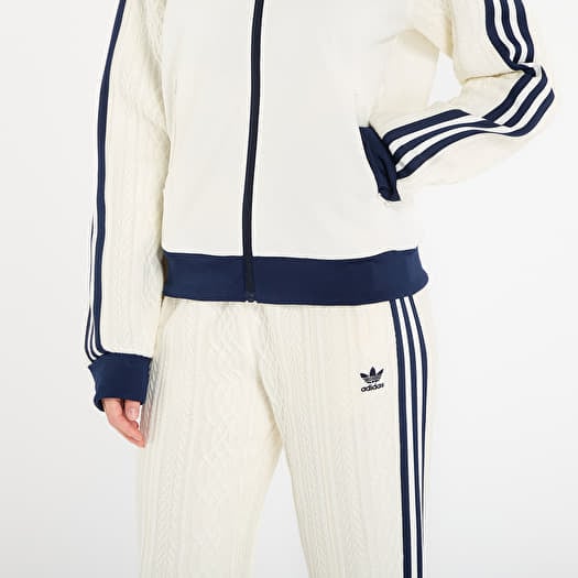 adidas Knit Classic Track Top Off White | Queens
