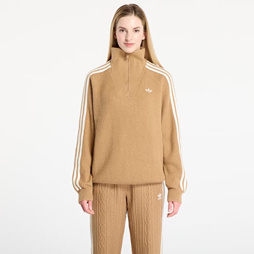Džemperis adidas Funnel Neck Quarter Zip Sweatshirt Cardboard/ Off White