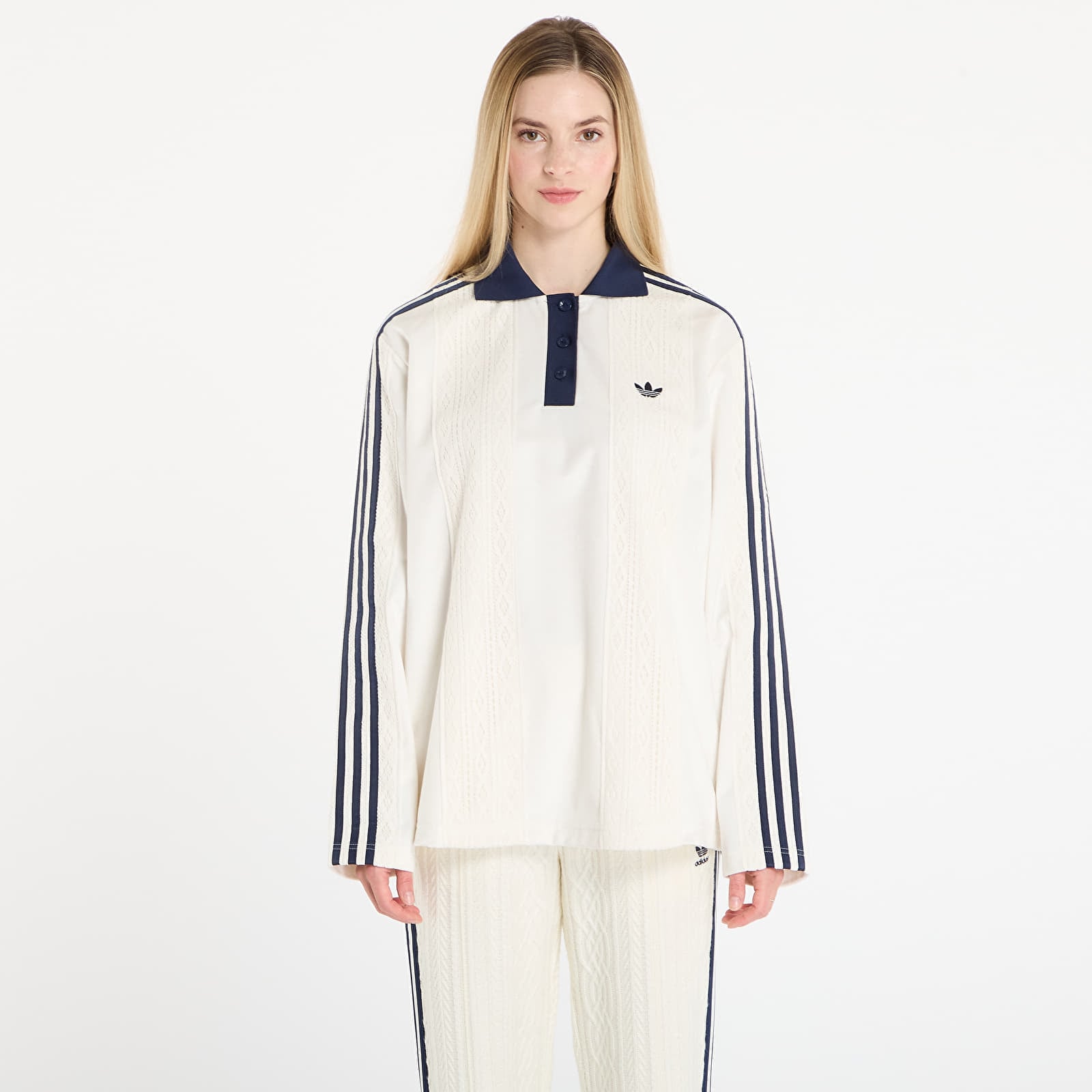 Tricou adidas Ls Jersey Off White L