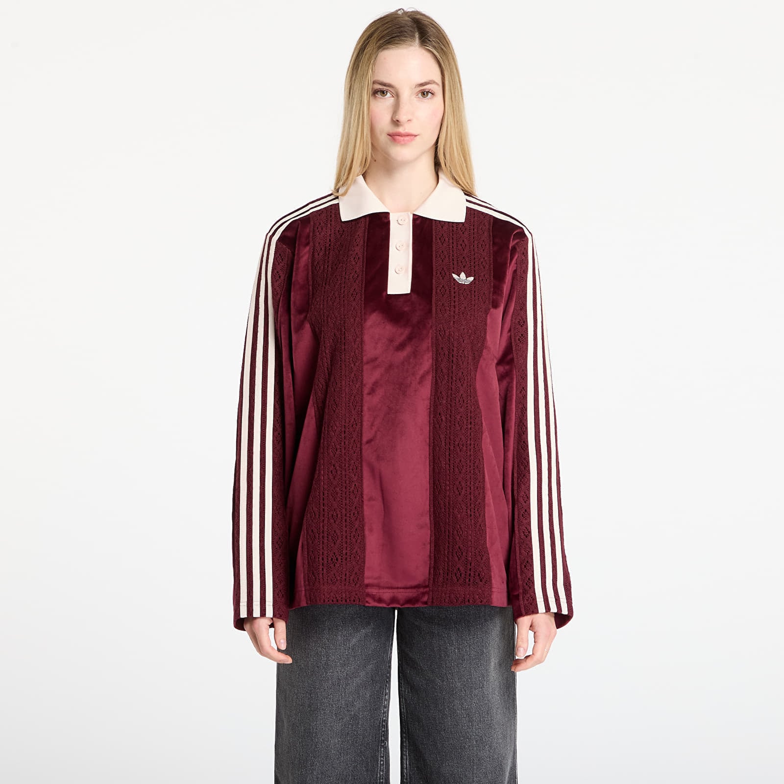 T-shirt adidas Ls Jersey Maroon XS