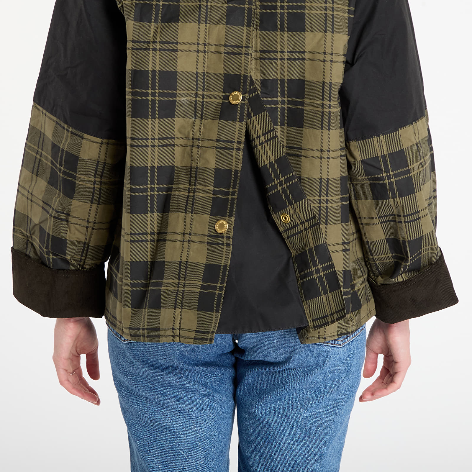 Jackets Barbour Elaine Showerproof Jacket Olive Check/ Black