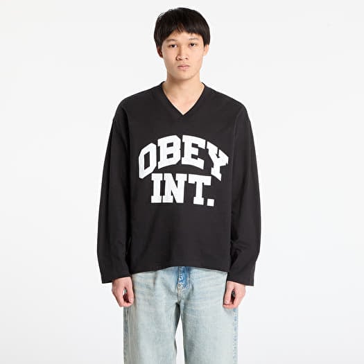 Майка OBEY Football Jersey Ls Black