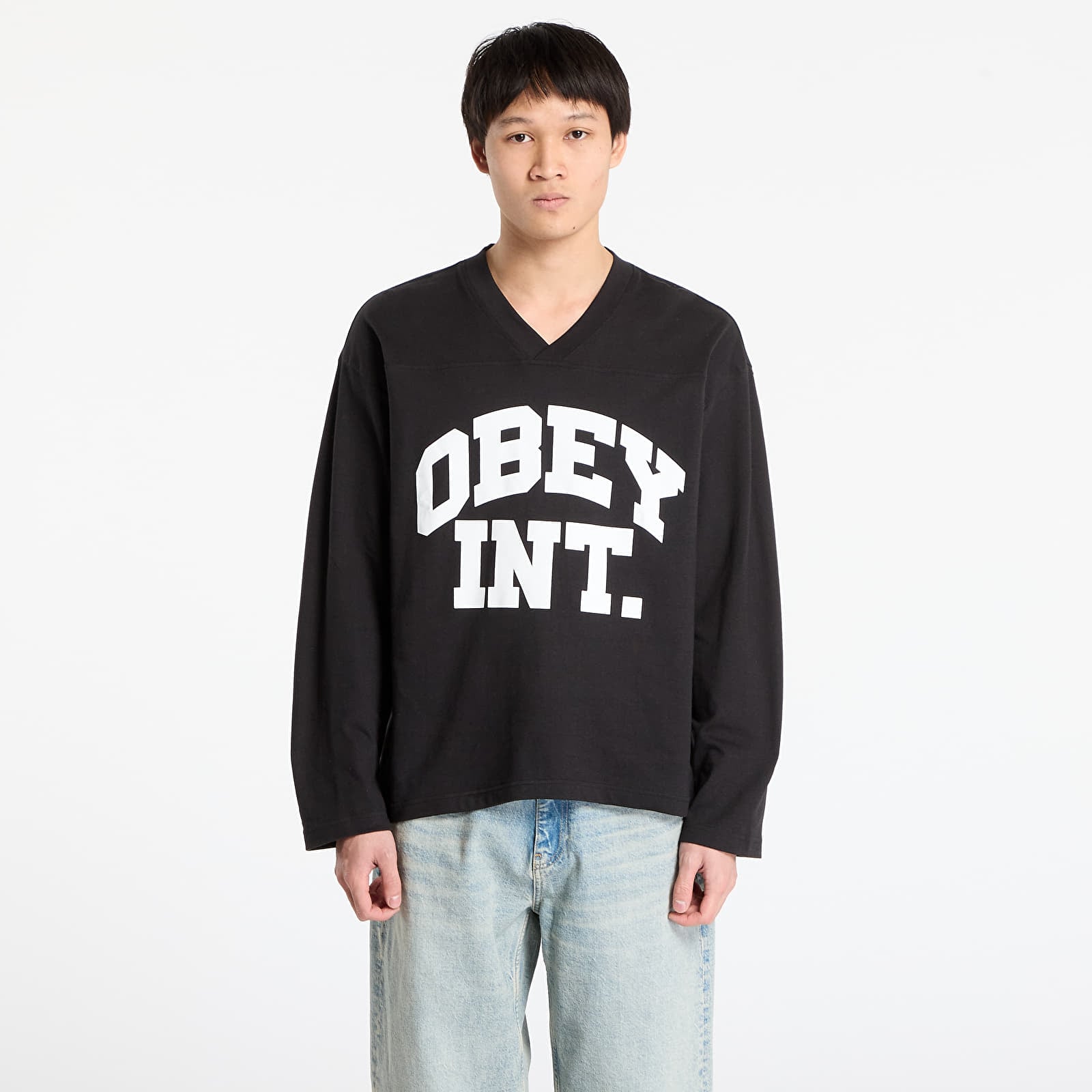 Pánské dresy OBEY Football Jersey Ls Black
