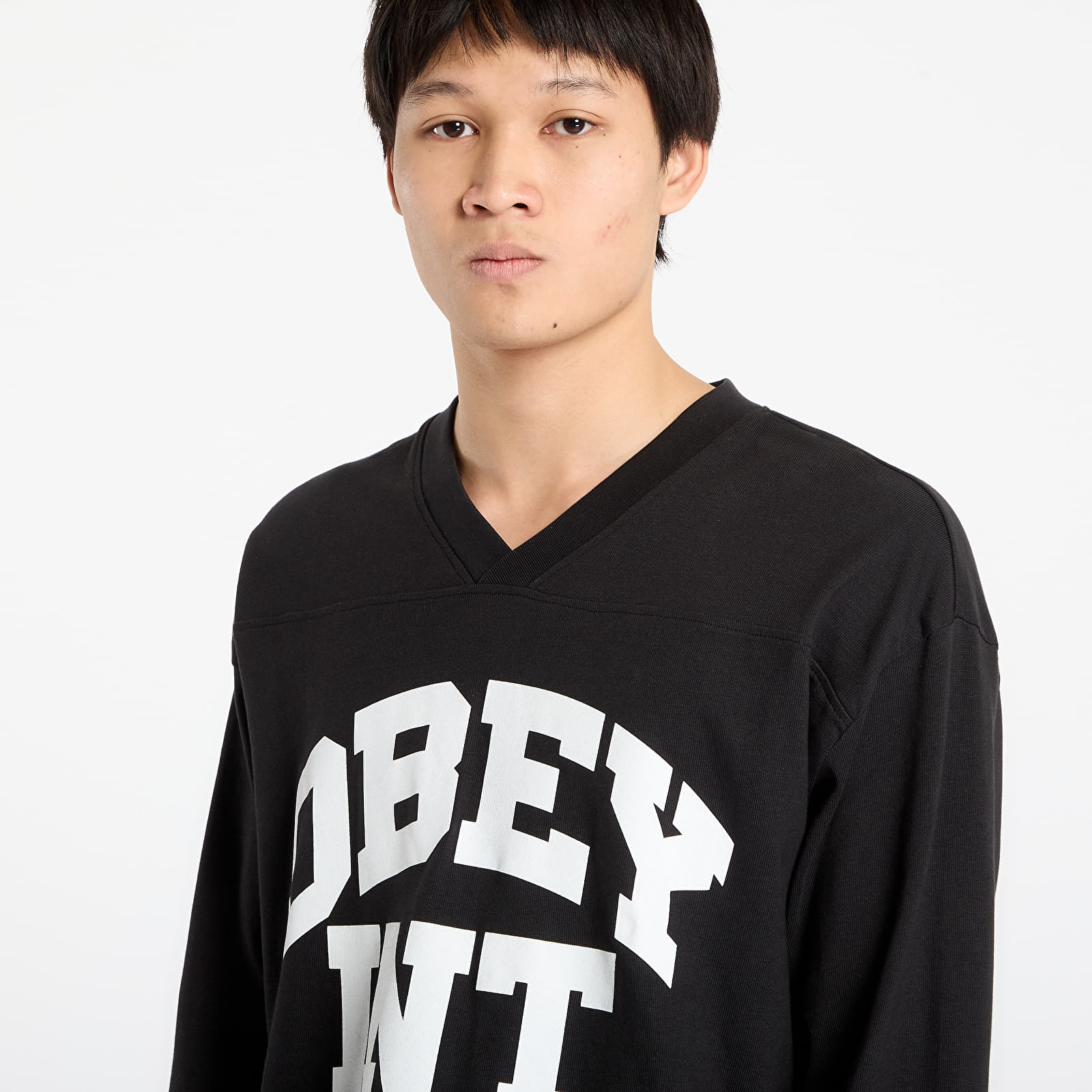 Pánské dresy OBEY Football Jersey Ls Black