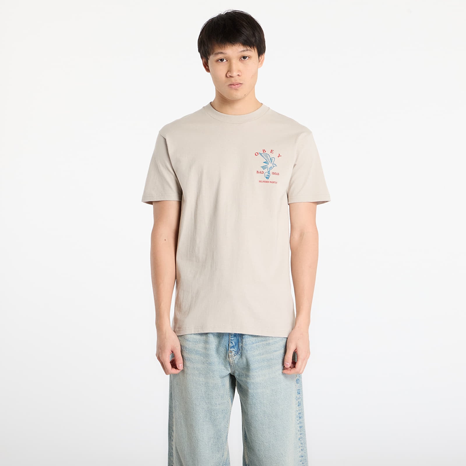 T-shirt OBEY Bad Ideas Eagle Classic T-Shirt Silver Grey S