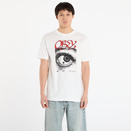 T-paita OBEY Midnite Crisis T-Shirt Pigment Vintage White