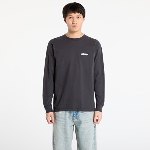 T-paita OBEY Star Long Sleeved T-Shirt. Pigment True Vintage Black