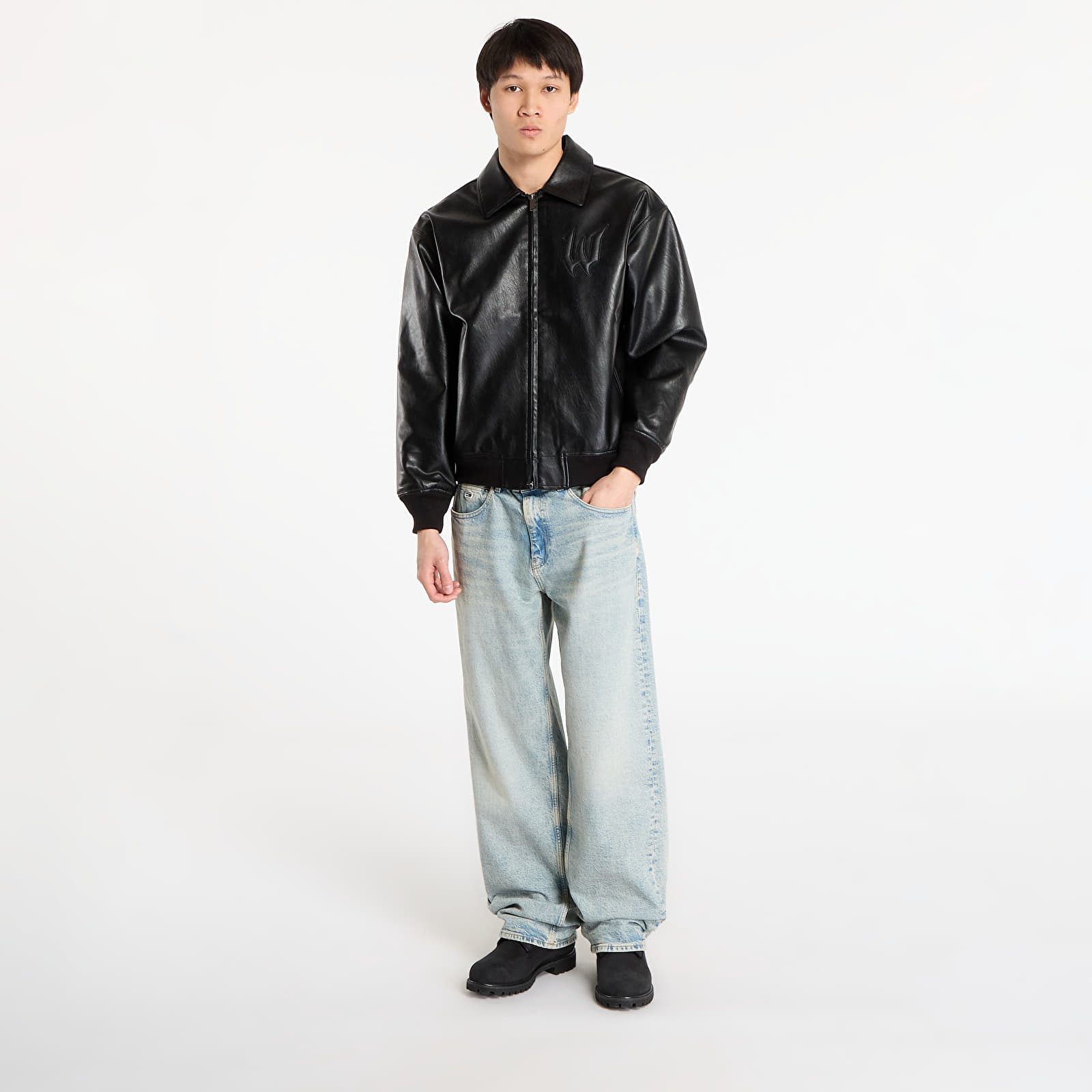 Pánske bundy Wasted Paris M Bury Varsity Jacket Black